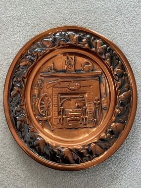 Coppercraft Guild Wall Hanging Plate Vintage Rustic Art Decor USA